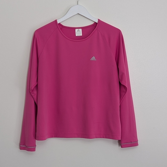 Adidas Sweater Women Pink Extra Large Climate Athleisure Work Out - Picture 1 of 8